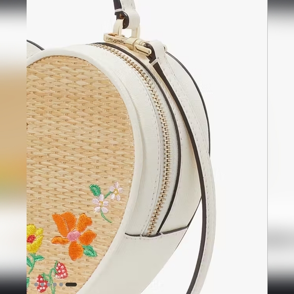Kate Spade Love Shack Rattan Heart Crossbody, Meringue Multi - Picture 4 of 6